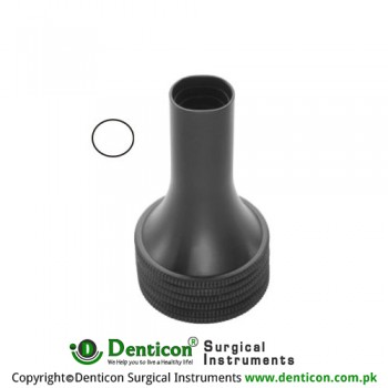 Zoellner Ear Speculum Fig. 4 - Oval - Black Stainless Steel, 3.8 cm / 1 1/2" Tip Size 8.5 x 9.5 mm